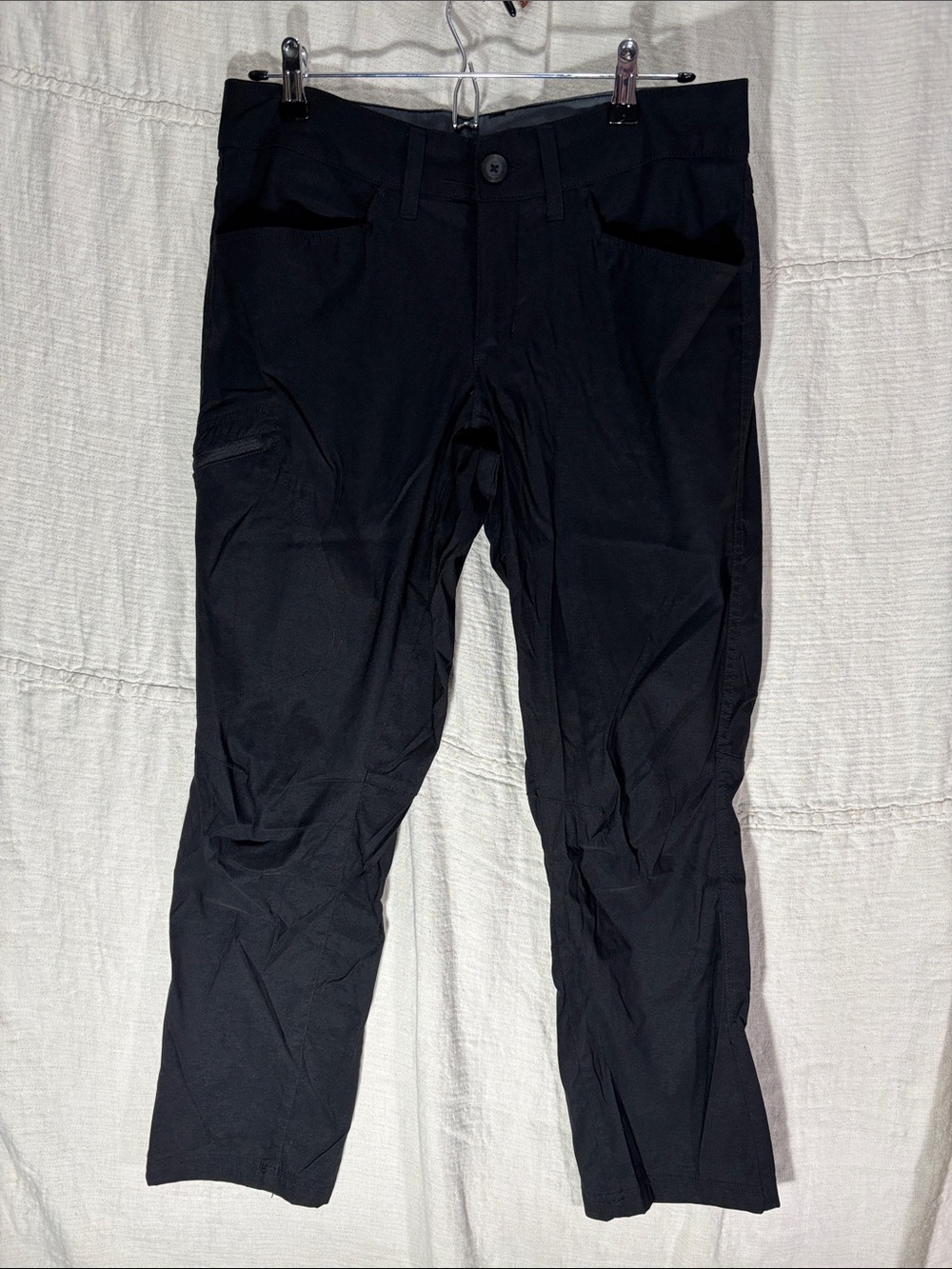 Eddie Bauer Rainier Technical Hiking Pants Black Mens 30x30 Stretch